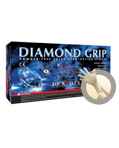 MFXMF300L image(0) - Microflex DIAMOND GRIP PF LATEX GLOVES LARGE 100PK