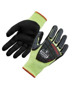 ERG17915 image(0) - Ergodyne 7141 XL Lime Nitrile-Coated DIR Level 4 Cut-Resis Gloves