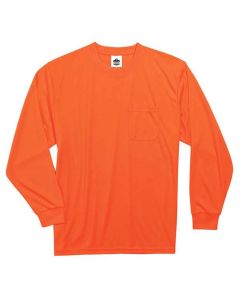 ERG21598 image(0) - Ergodyne 8091 4XL Orange Non-Cert Long Sleeve T-Shirt