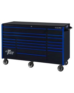 EXTRX722519RCBLBK-X image(0) - Extreme Tools RX Series 72" 19 Drawer 25" Dp Roller Cabinet Blck