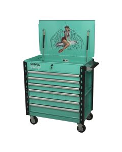 Sunex Tools Premium Full-Drawer Service Cart, Gertie Pin Up Girl