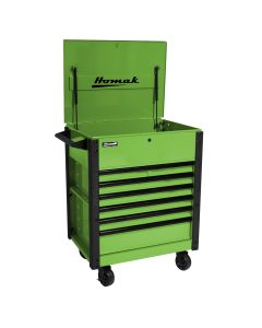 35 in. Pro Series 7-Drawer Service Cart, Green