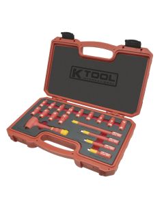 18-Piece 1/4" Drive 6 Point Insulated Socket Wrench Set