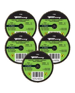 Forney Industries Quick Change Flap Disc, 36 Grit, 3 in (5-Pack of Forney 71981)