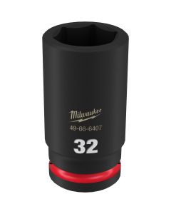 MLW49-66-6407 image(1) - Milwaukee Tool SHOCKWAVE Impact Duty  3/4"Drive 32MM Deep 6 Point Socket