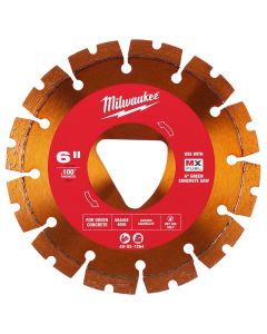 MLW49-93-7264 image(0) - Milwaukee Tool Orange 6&rdquo; x .100&rdquo; Diamond Blade for Green Concrete