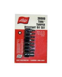 LIS26000 image(0) - Lisle TORX TAMPERPROOF BIT SET 8 PC.1/4IN.DR HOLDER