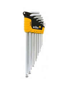 WIH66991 image(0) - MagicRing® Screw Holding Ball End Hex L-Key, Chrome-V-Moly Super Tool Steel Hard Chrome Finish, Long Arm 13 Piece Inch Set In ErgoStar Auto Holder .050" - 3/8"