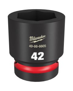 MLW49-66-6605 image(1) - Milwaukee Tool SHOCKWAVE Impact Duty  1"Drive 42MM Standard 6 Point Socket