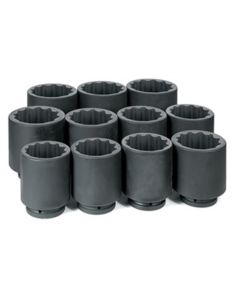 GRE9111MD image(0) - Grey Pneumatic 1DR 11PC DEEP METRIC SET 76MM TO 115MM
