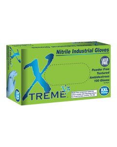 AMXX349100 image(0) - XXL Xtreme X3 Powder Free Textured Blue Nitrile