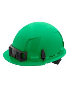 MLW48-73-1206 image(0) - Green Front Brim Vented Hard Hat w/4pt Ratcheting Suspension - Type 1, Class C