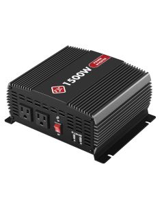 FJC53150 image(0) - FJC 1500 Watt High Efficiency DC to AC Power Inverter with Dual Outlets and Dual USB Ports