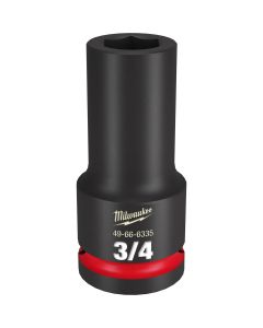 MLW49-66-6335 image(0) - Milwaukee Tool SHOCKWAVE Impact Duty  3/4"Drive 3/4" Deep 6 Point Socket