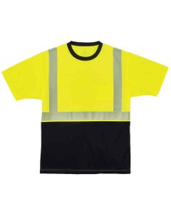 ERG22537 image(0) - Ergodyne 8280BK 3XL Lime Type R Class 2 Black T-Shirt