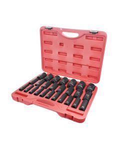 KTI38202 image(0) - K Tool International Socket Set Metric Impact 1/2 in. Deep 26 Piece