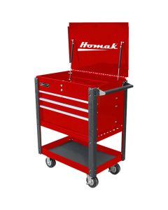 HOMRD06032000 image(0) - Homak Manufacturing 35 in. Pro Series 4 Drawer Flip Top Service Cart