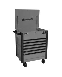 HOMGR06035247 image(0) - Homak Manufacturing 35 in. Pro Series 7-Drawer Service Cart, Grey