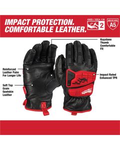 Milwaukee Tool Impact Cut Level 5 Goatskin Leather Gloves Large