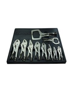 KTI58730 image(0) - K Tool International Pliers Set Locking 10 pc