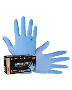 SAS6608-20 image(0) - SAS Safety 100-pk of Derma-Lite Disp. PF Nitrile Gloves, L