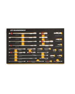 KDT86523 image(0) - Gearwrench 29 Pc. 1/4", 3/8", 1/2" Drive Chrome Tool Accessories Set