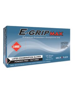 MFXL923 image(0) - Microflex E-GRIPMAX PF LATEX EXAM GLOVES BOX/100 LARGE