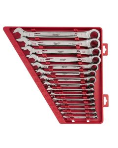 MLW48-22-9416 image(5) - 15-PC RATCHETING COMBI WRENCH SET SAE MAX BITE OPEN-END GRIP