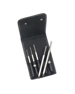 MAY15006 image(0) - Mayhew 5 PC PIN PUNCH SET, 150 LINET LEATHER POUCH