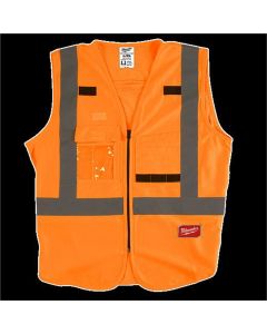 MLW48-73-5074 image(1) - Class 2 High Visibility Orange  Safety Vest - 4XL/5XL (CSA)