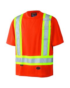 SRWV1051150U-3XL image(0) - Pioneer Pioneer - Birdseye Safety T-Shirt - Hi-Viz Orange - Size 3XL