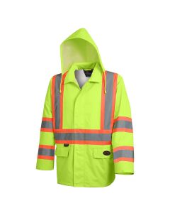 SRWV1081360U-2XL image(0) - Pioneer - Hi-Vis Safety Rainwear Jacket - Yellow/Green - Size 2XL