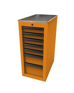 Homak Mfg. RS PRO 14-1/2 in. 7-Drawer Side Cabinet, Orange