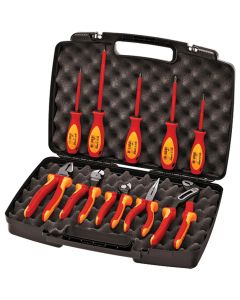 KNP9K989830US image(0) - KNIPEX 10-Piece Pliers/Screwdriver Tool Set in Hard Case