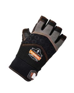 ERG17693 image(0) - Ergodyne 900 M Black Half-Finger Impact Gloves