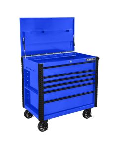 EXTEX4106TCBLBK image(0) - Extreme Tools 41 in. 6-Drawer Tool Cart w/Bumpers, Blue w/Black-