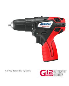 ACDARD12119T image(0) - ACDelco ARD12119T G12 Series 12V Cordless Li-ion 3/8"? 265 In-lbs. Compact Drill Driver - Bare Tool Only