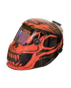JCK47105 image(0) - Jackson Safety - Welding Helmet - Auto Darkening - Nylon - 3.94" x 2.36" Viewing Area - Shade 4/9-13 Variable with Grind ADF 1/1/1/2 - 370 Speed Dial Headgear - Bead Demon Graphics