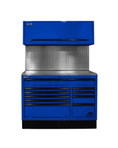 HOMBLCTS54002 image(0) - 54 in. CTS Centralized Tool Storage with Tool Board Back Splash Set, Blue