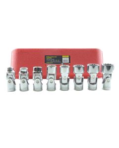 KTI22700 image(0) - K Tool International Socket Set 8 pc Universal Chrome 3/8 drive 12 pt