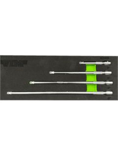 VIMWEX400 image(0) - VIM Tools 4 PC. 1/4'' DR. WOBBLE EXTENSION SET