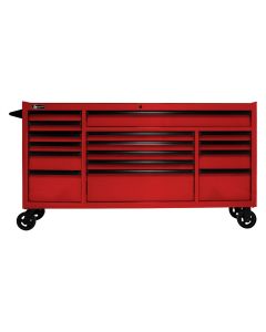 72 in. RS PRO 16-Drawer Roller Cabinet with 24 in. Depth, Red