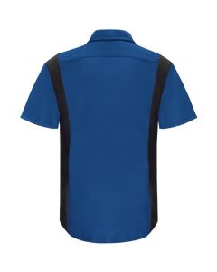 VFISY42RB-SS-XL image(0) - Workwear Outfitters Men's Short Sleeve Perform Plus Shop Shirt w/ Oilblok Tech Royal Blue/Black, XL