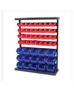 WLMW5193 image(0) - Wilmar Corp. / Performance Tool METAL STORAGE RACK W/PLASTIC STORAGE BINS