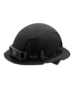 MLW48-73-1211 image(0) - Black Full Brim Vented Hard Hat w/4pt Ratcheting Suspension - Type 1, Class C