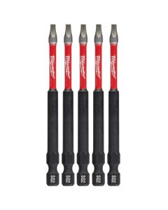 MLW48-32-4574 image(0) - Milwaukee Tool SHOCKWAVE 3-1/2" Impact Square Recess #2 Power Bits (5 Pk)