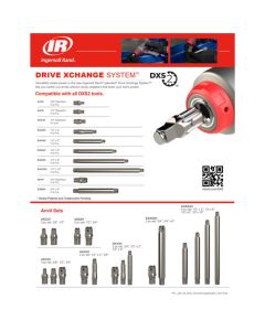 IRTEAK62H image(0) - Ingersoll Rand DXS 3/4" Drive Standard and 6&rdquo; Extended Anvil 2 Piece Set