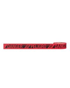 MLW76-0604 image(0) - 500 ft. Reinforced Red Barricade Tape - Danger/Peligro