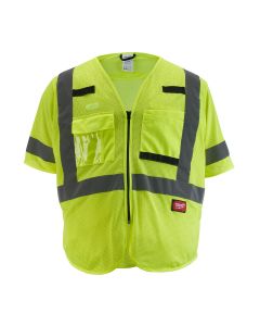 MLW48-73-5133 image(0) - Class 3 High Visibility Yellow Mesh Safety Vest - 2XL/3XL