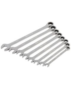 JSP78965 image(0) - J S Products (steelman) 8PC METRIC 144 POSITION RATCHETING WRENCH SET